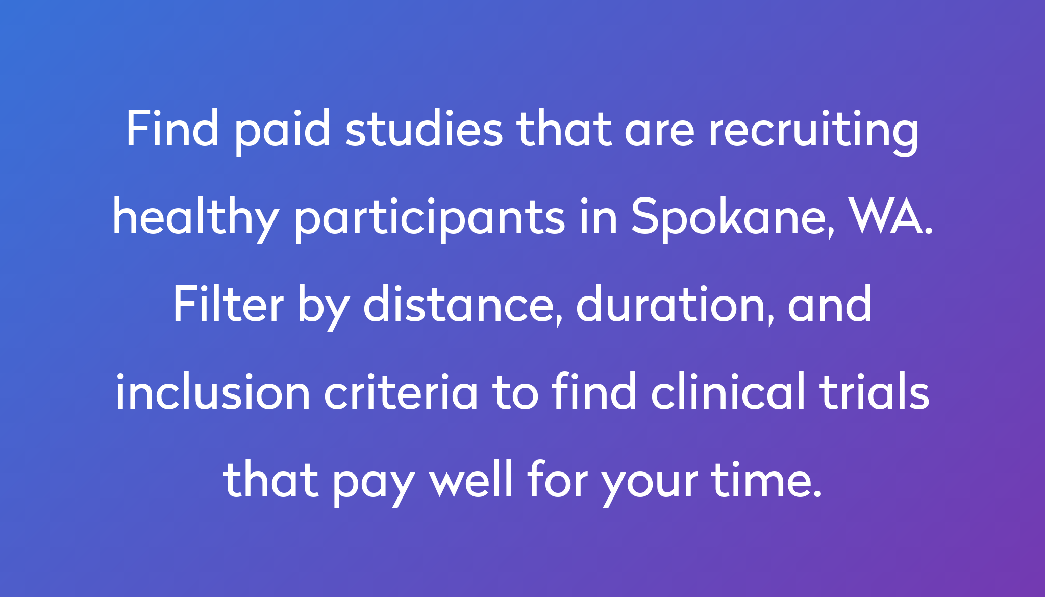 paid clinical research studies washington